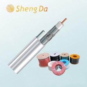 PVC Digital 75 Ohm Coaxial Drop Cable with Messenger