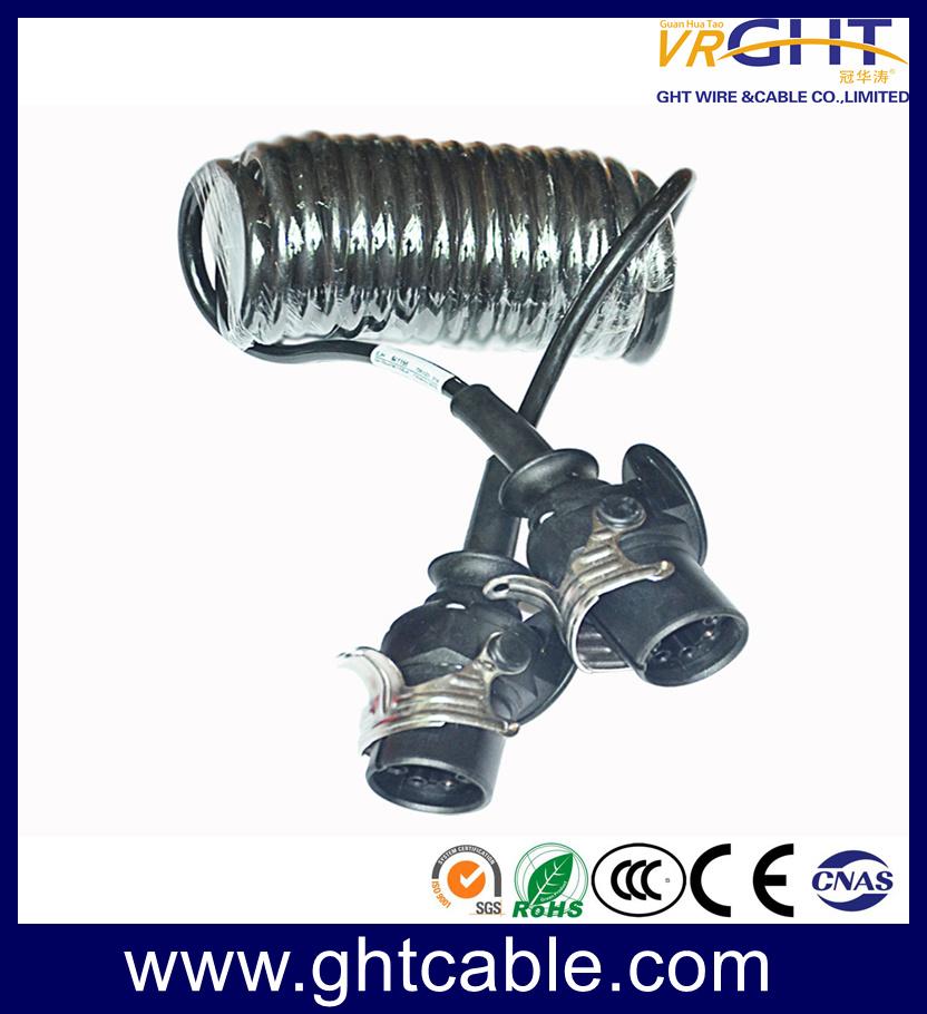 Truck Trailer Electrical Cable Suzi Cable ABS Ebs Trailer Coil with 7 Core Electrical Cable