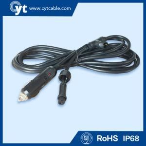 2 Core Cigarette Lighter Waterproof Connector Cable