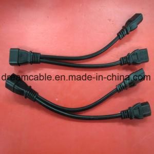 1.2m Black 18AWG C13c14 Splitter Power Cord