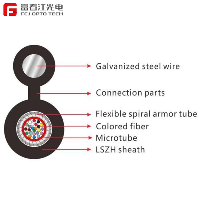 Non-Metallic Waterproof Multiple Arc Runway Fiber Optic Cable Gyxtc8kh