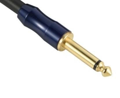 Guitar Cable Nylon 10FT 1/4 Inch 6.35mm Gold Straight Ts to Ts Electric Guitar and Bass Audio Cord Professional Instrument Wire OFC CCA 22/24 AWG Guage Colors