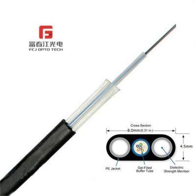 Loose Tube 2 Core Flat Fiber Optic Cable Gyfxtby