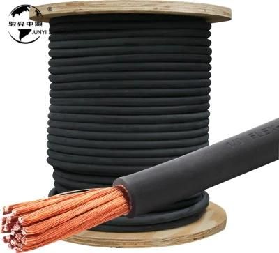 4/0 3/0 2/0 1/0 1 2 4 6 AWG 1/0 Gauge Rubber Welding Battery Pure Copper Flexible Welding Cable