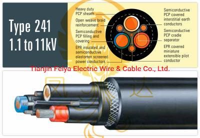 Type 241 1.1to11kv Reeling &amp; Trailing Cables to AS/NZS 1802: 2003