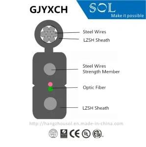 FTTH Outdoor Metal Strength Drop Fiber Optic Cable (GJYXCH)