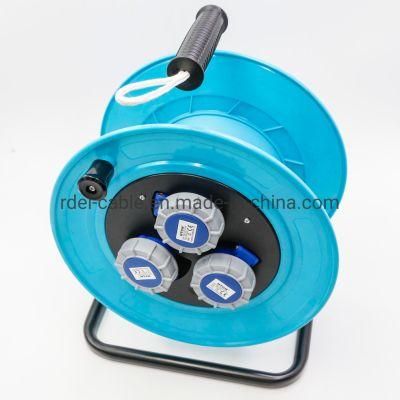 Portable Deployable Tactical Fiber Optic Cable Reels 330mm IP67 3 Ways Sockets