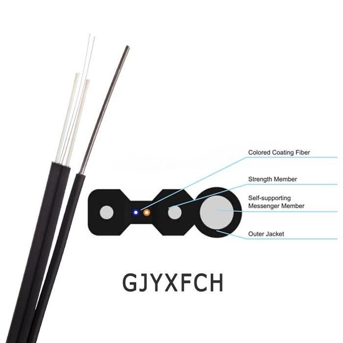 Fiber Optic FTTH Drop Cable 2 Core for Outdoor