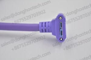 High Flex USB 3.0 Angled Cable Micro B with Screw Locking USB3 Vision Standard