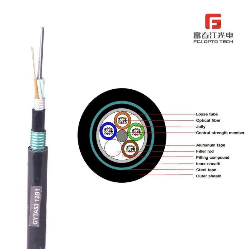 Water Ingress Outdoor Cable Fiber Optic GYTA Aerial Duct Single Mode
