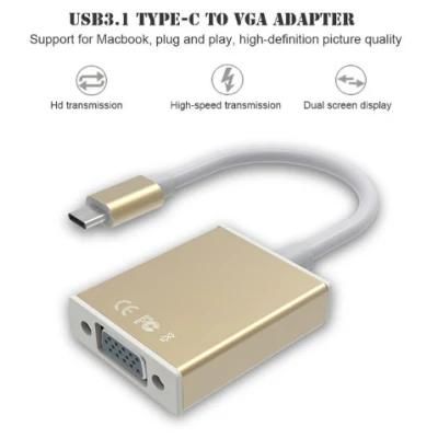 Type C Male to VGA Female Adapter VGA Cable Converter (C-VGA-02)