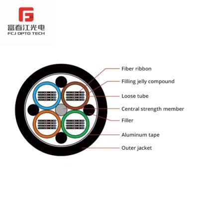 144 Core Fiber Ribbon Optic Cable for FTTH Gydta