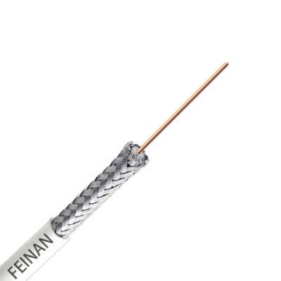 Factory Price Copper Conductor Material 1000FT RG6 with Power Coaxial Cable