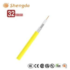 RG6 Standard Shield Yellow Coaxial Cable for CATV -Customized Color