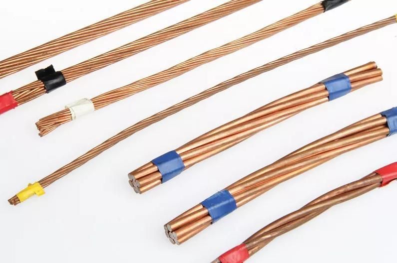 Bare Copper Stranded Conductor Earth Wire Tj 10mm2 to 500mm2
