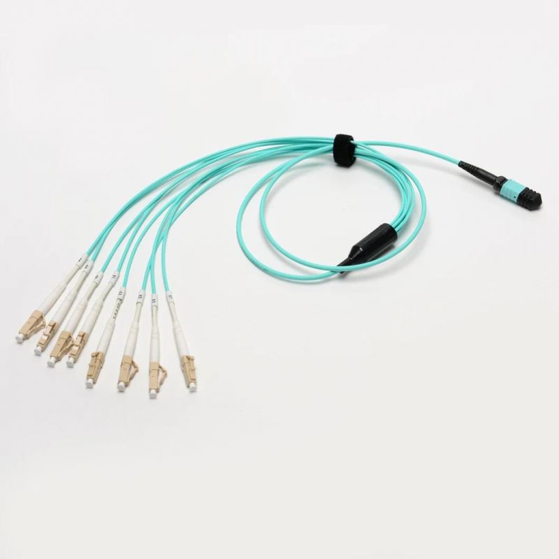 MPO-LC/Upc 8 Core mm Fiber Optic Patch Cord Om3 Cable