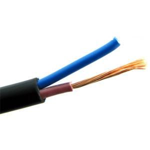 Rvv 2*1.00mm&Sup2 2 Cores Round Solid Extruded Jacket Power Cable/Rvv Two-Core Round Extruded Solid Sheathed Power Cable 100m/Roll