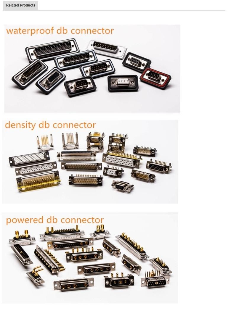 High Voltage Straight 3V3 Male D Sub Connector Types