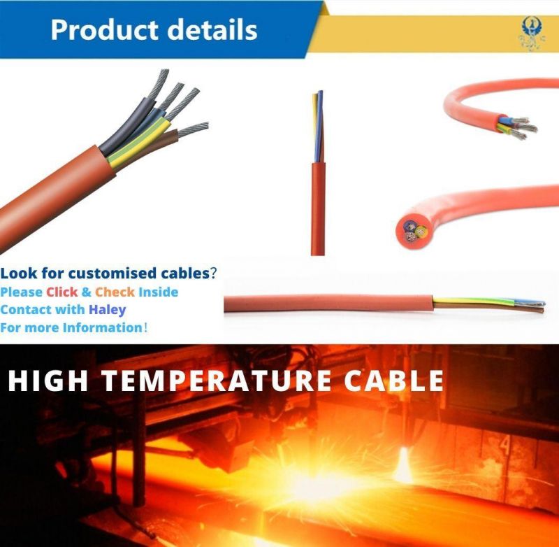 PVC Ho7rn-F H05ss-F Core Cable 180c High Temperature Wiring Harness Corrosion Resistant Silicone Flexible Wire