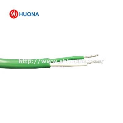 Silicon Rubber Insulated K Type Extension Thermocouple Cable 2*0.81mm with Green and White Color