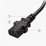 3pin Flat Plug to 3pin Flat Jack Power Cord Australian Type