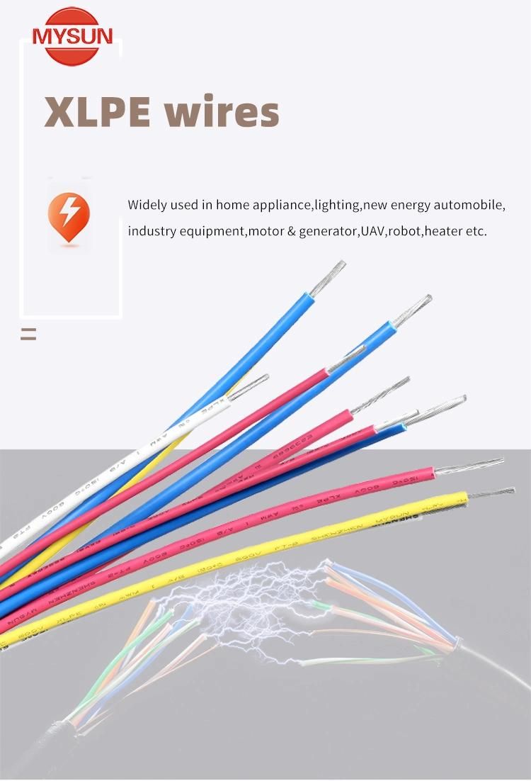 Electric wire Cable XLPE Electrical Wire Tinned Copper Insulated 26-9AWG 600V Used in Lighting Insulated Cable