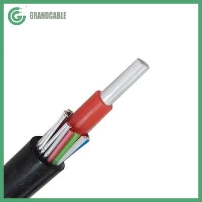 Concentric XLPE Solid Aluminum Cable 16mm2 with 4X0.5mm2 Pilot Cores 600/1000V for 33kV Distribution Line