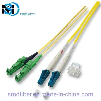 PVC Singlemode Dx E2000/Upc to LC/Upc Fiber Optic Cable