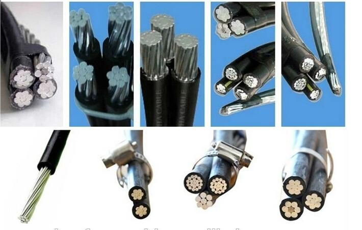 XLPE/PVC Insulated Overhead ABC Cable 2/3/4/5 Cores Aerial Bundled Cable