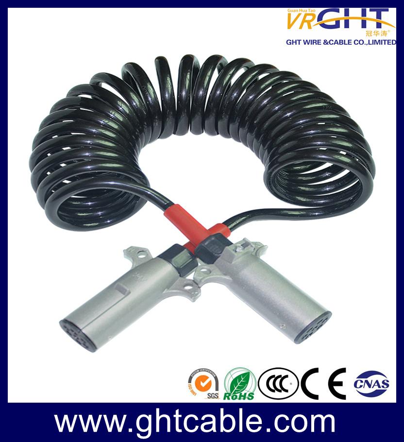 Truck Trailer Electrical Cable Suzi Cable ABS Ebs Trailer Coil with 7 Core Electrical Cable