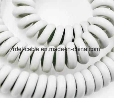 2 /3 /4 /5 / 6 / 7 Core PVC/PU Spiral Cord Coiled Cable
