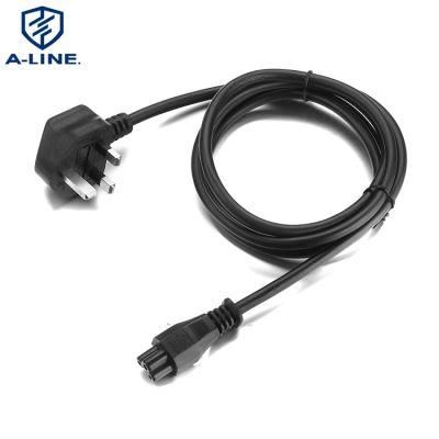 VDE Approved UK 3 Pins AC Power Cord with C5 Connector
