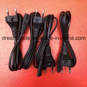 1.2m Black VDE Kema EU 2pin Power Cord