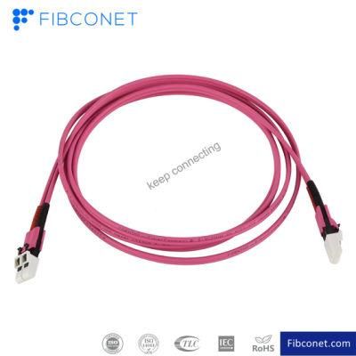 FTTH Om4 Pink Patch Cord LC to LC/FC/MTP/MPO mm Duplex Fiber Optic Patch Cord