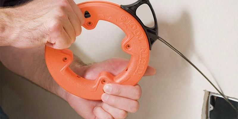 Portable Fiberglass Electrical Wire Steel Fish Tape Wire Cable Puller Nylon Cable Puller FRP Fish Tape Communication Wire Puller for Household