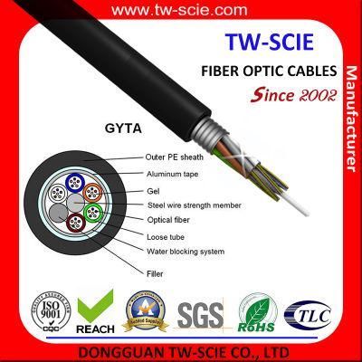 Moisture-Proof Aluminium Tape 48core Fiber Optic Cable GYTA