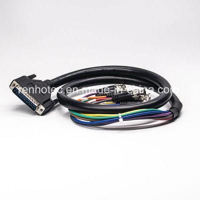 D-SUB 25p Male to 8 Way BNC Video Cable Connector