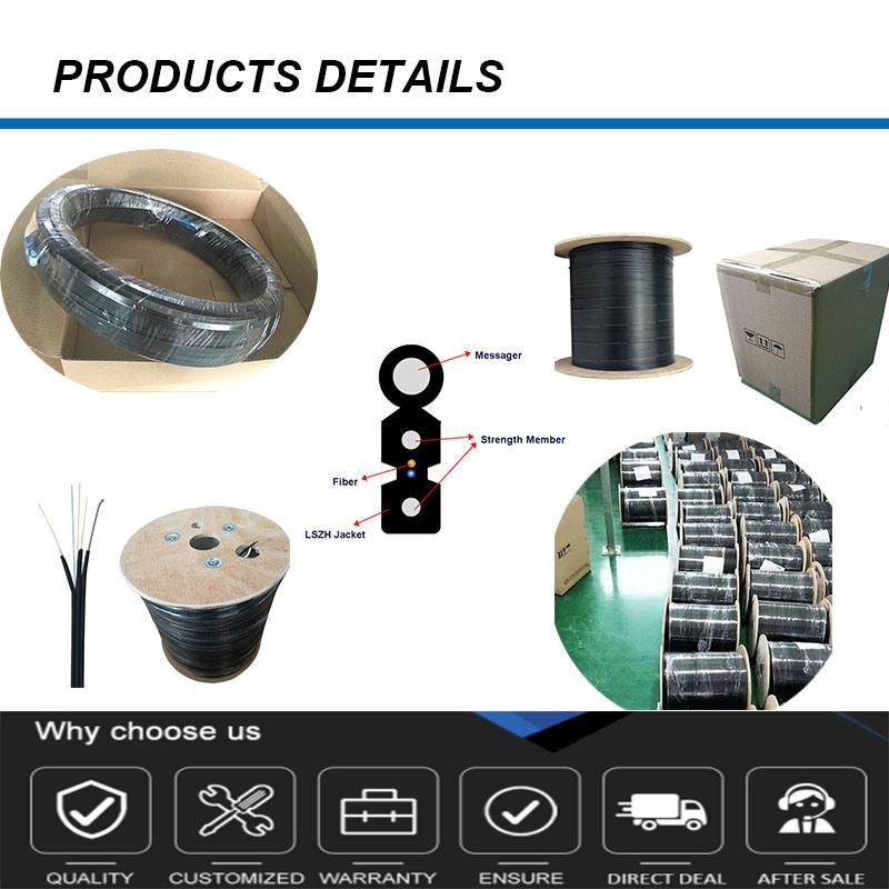 1, 2, 4 Core Self-Suporting FTTH Fibre Optical Cable