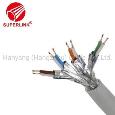 Factory Price LAN Cable Cat7 SFTP 4pair Solid Bare Copper Flame Retardant LSZH Jacket