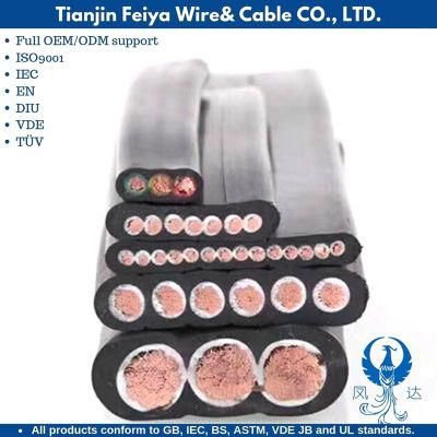 Nyy H05vvh6-F 6 Cores Conveyors Flat Elevator PVC Insulation PVC Jacket Flexible Crane Lift Cable Travelling Cable