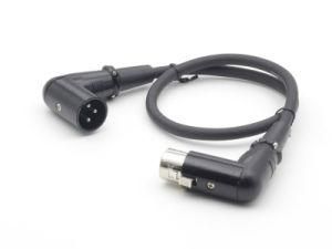 90 Degree Right Angle XLR Cable 3 Pin Male to Female DMX Cables