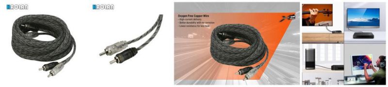RCA Audio Video Cable RCA Stereo Cable, 2RCA Male to 2RCA Male Stereo Audio Cable for Home Theater, HDTV, Amplifiers,