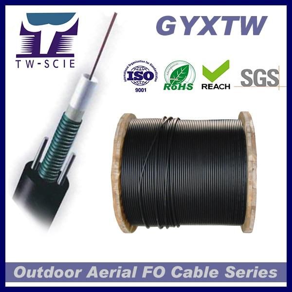 Aerial GYXTW Fiber Optic Cable Steel Armoured G652D 2-24cores