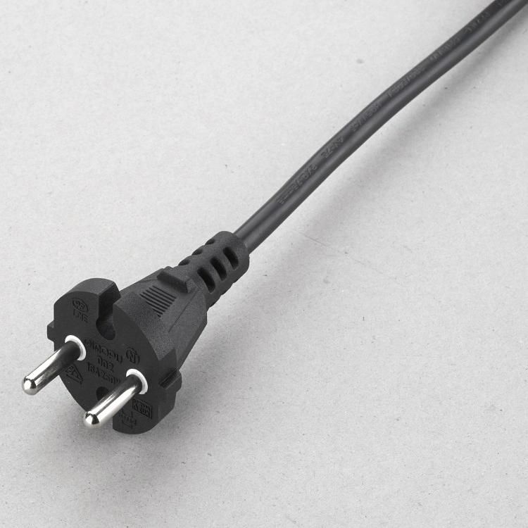 Free Sample VDE Approval European 2 Pins AC Power Cord