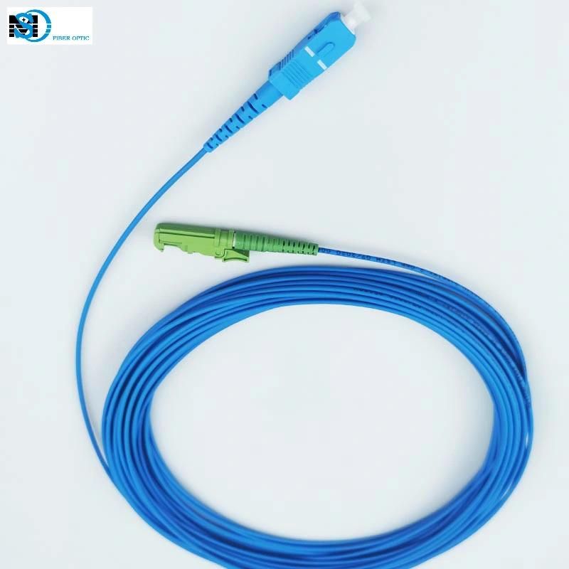 15m Sc/Upc to E2000/APC Single Mode Simplex Optical Patch Cable FTTH Fiber Optic Patch Cord