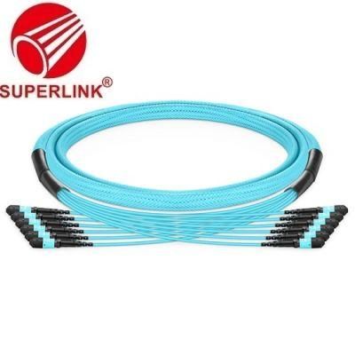 Customized Fiber Jumper Wire MTP PRO 12 Om3 Multimode Trunk Cable Fiber Optic Patch Cord
