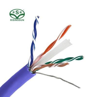 Plenum Bare Copper Network Cable Solid Cable 1000FT UTP CAT6