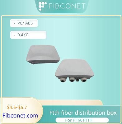 FTTH Optical Distribution Box 2 Input ABS PC Material Fiber Optic Splitter Box From