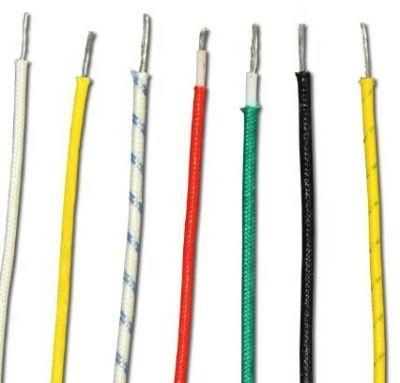 Silicone Insulated Glass Fiber Braided High Temperature Cable 32/0.2 Double Insulation Fire Proof Cooper Wire