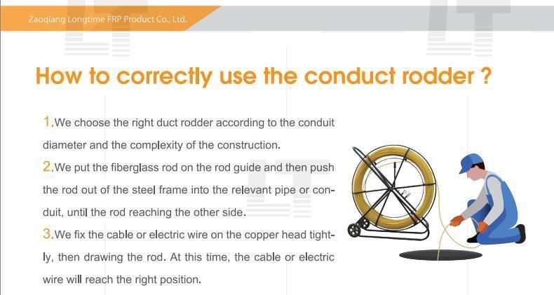 14mm 300m Fiberglass Cable Conduit Rodding Cobra Duct Rodder
